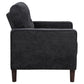 Bowen II Fabric Upholstered Track Arm Chair Steel Grey