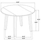 Barton 5-piece Round Wood Dining Table Set Dark Brown