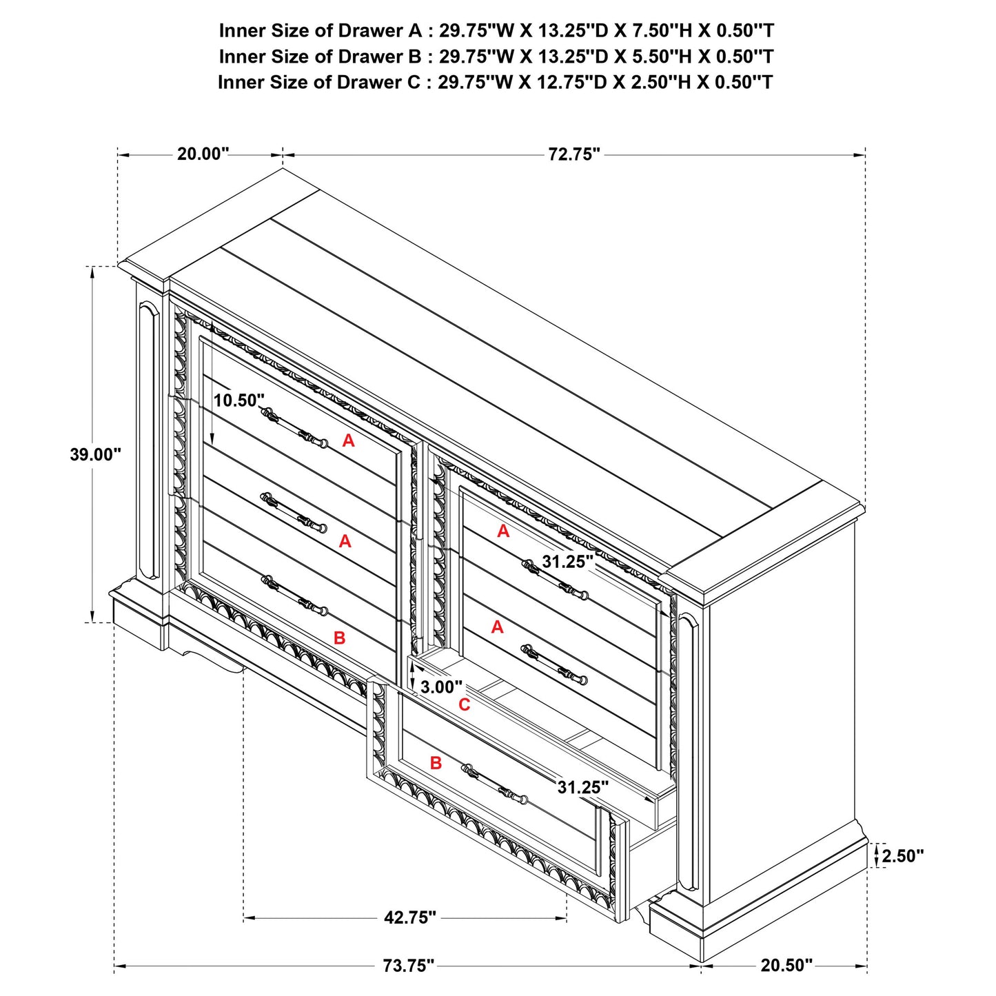 McKinney 5-piece California King Bedroom Set Vintage White