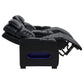Zuma 2-piece Faux Leather Dual Power LED Sofa Set Black