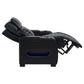 Zuma 3-piece Faux Leather Dual Power LED Sofa Set Black