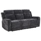 Kennett 2-piece Chenille Power Reclining Sofa Set Dark Grey
