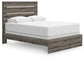 Graystorm Queen Panel Bed with Mirrored Dresser