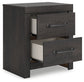 Hollivern Full Panel Bed with Storage with Mirrored Dresser and Nightstand