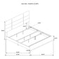 Ines 56-inch Fabric Upholstered Eastern King Panel Bed Grey
