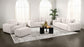 Burnett 4-piece Chenille Upholstered Sofa Set Ivory