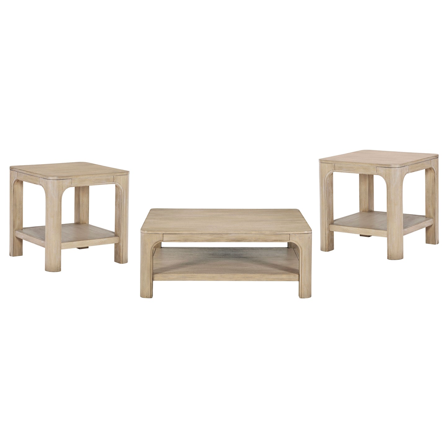 Solano 3-piece Square Coffee Table Set Weathered Mango