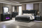 Lorient 8-drawer LED Bedroom Flame Box Dresser Black