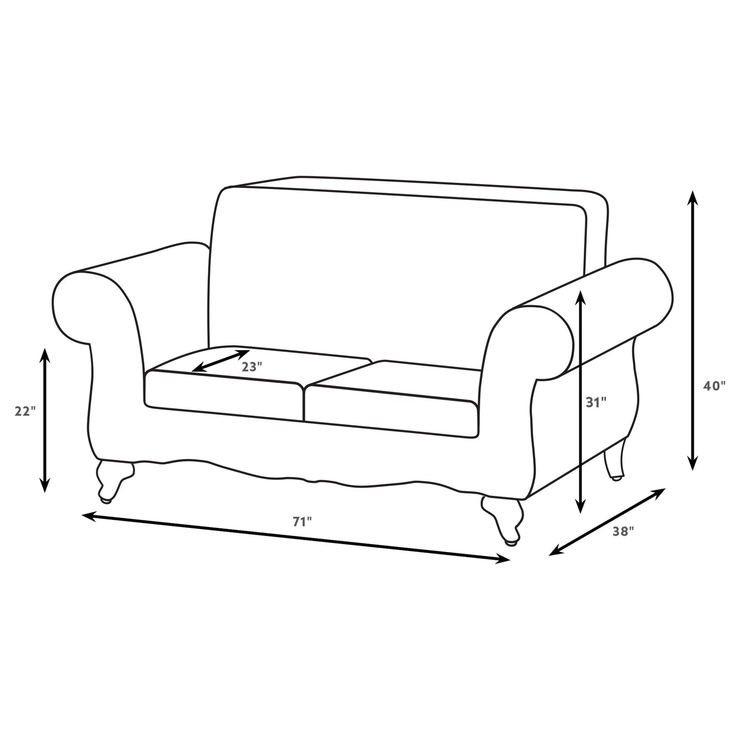 Elmbrook 2-piece Upholstered Rolled Arm Sofa Set Brown