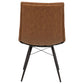 Aiken Faux Leather Upholstered Dining Side Chair Saddle Brown (Set of 4)