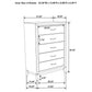Valen 5-drawer Bedroom Chest of Drawers Light Taupe