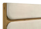 Bennett 63-inch Queen Upholstered Panel Bed Cream and Light Oak