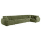 Elysia 6-piece Fabric Upholstered Modular Sectional Sofa Green