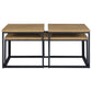 Straden 3-piece Engineered Wood Coffee Table Set Mango and Black