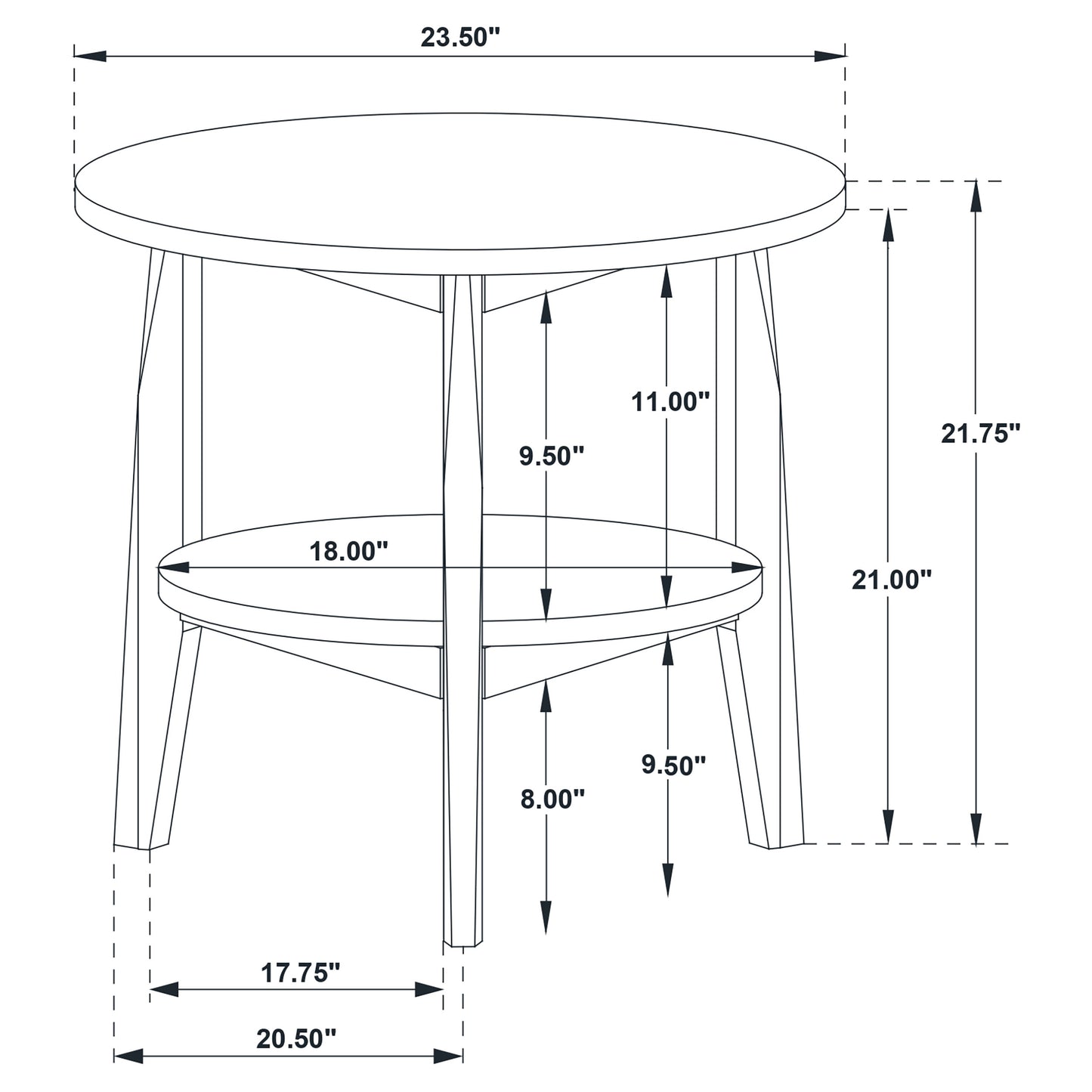 Bradley 2-Piece Round SmartTop Coffee Table Set Grey and Natural