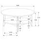 Bradley Round SmartTop Cocktail Coffee Table Smokey Grey and Brown