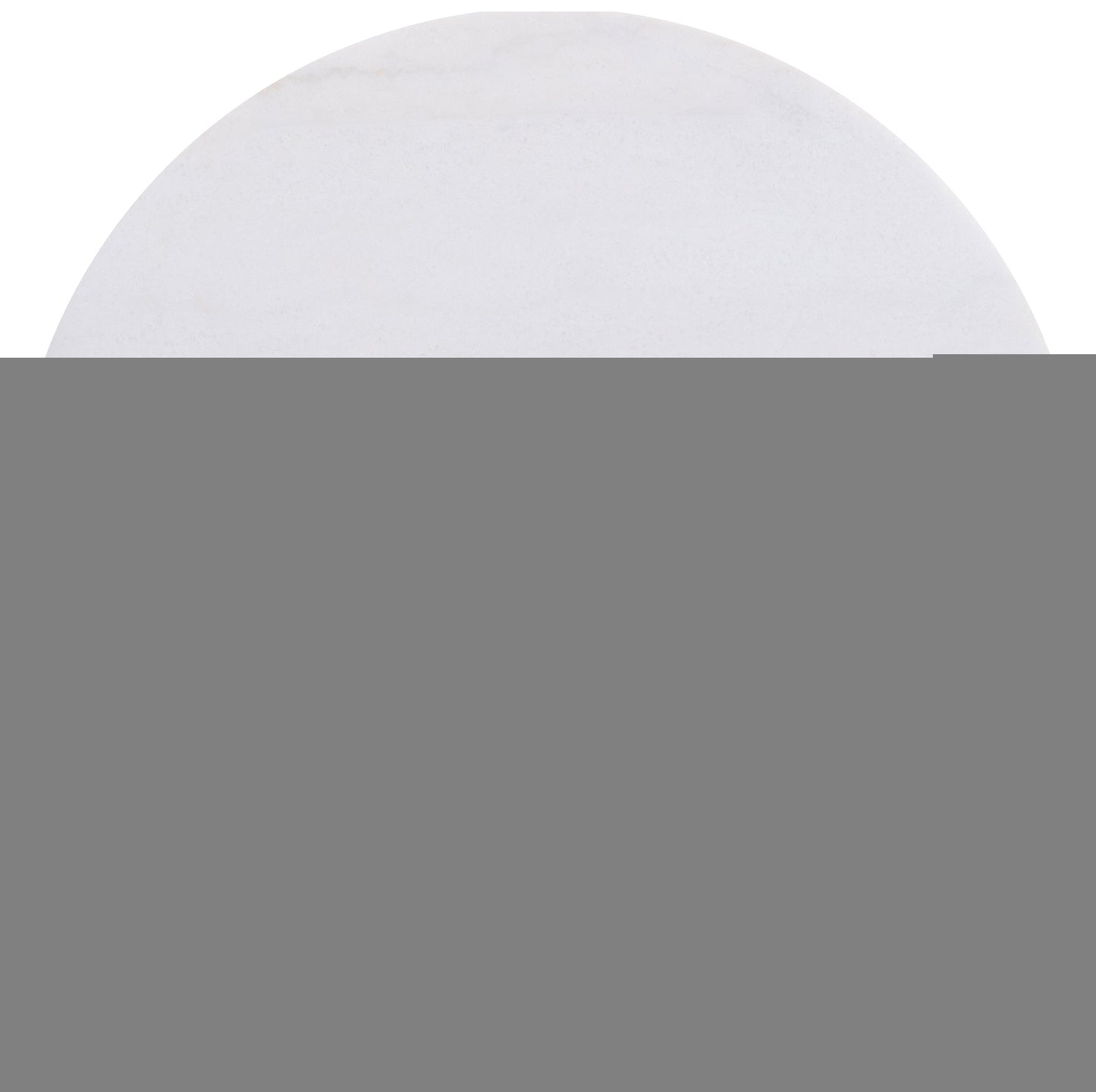 Jason Round White Marble Top Coffee Table Honey Brown
