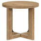 Kessler 2-piece Round Sculptural Wood Coffee Table Set Light Oak