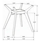 Paxton 5-piece Round Glass Top Counter Height Dining Set Grey