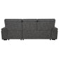 Demko Sleeper Sectional Sofa with Speaker and Storage Chaise Granite