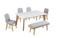Mandier - 6 Pc. Dining Table Set w/ Bench