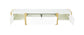 Larvik - TV Stand White w/ Gold Frame