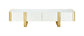 Larvik - TV Stand White w/ Gold Frame