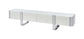 Larvik - TV Stand White w/ Silver Frame