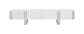 Larvik - TV Stand White w/ Silver Frame