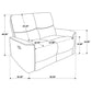 Navarro 3-piece Upholstered Reclining Sofa Set Dark Brown