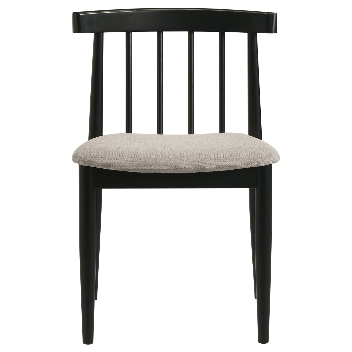 Cullen Dining Side Chair Upholstered Seat Black (Set of 2)