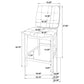 Redbridge Velvet Upholstered Counter Chair Cream and Natural Oak (Set of 2)