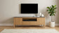 Bradley 63-inch 2-Door SmartTop TV Stand Grey and Natural