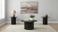 Hamlyn 3-piece Round Fluted Coffee and End Table Set Black