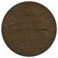 Sweeney 24-inch Round Wood Occasional Side End Table Dark Walnut