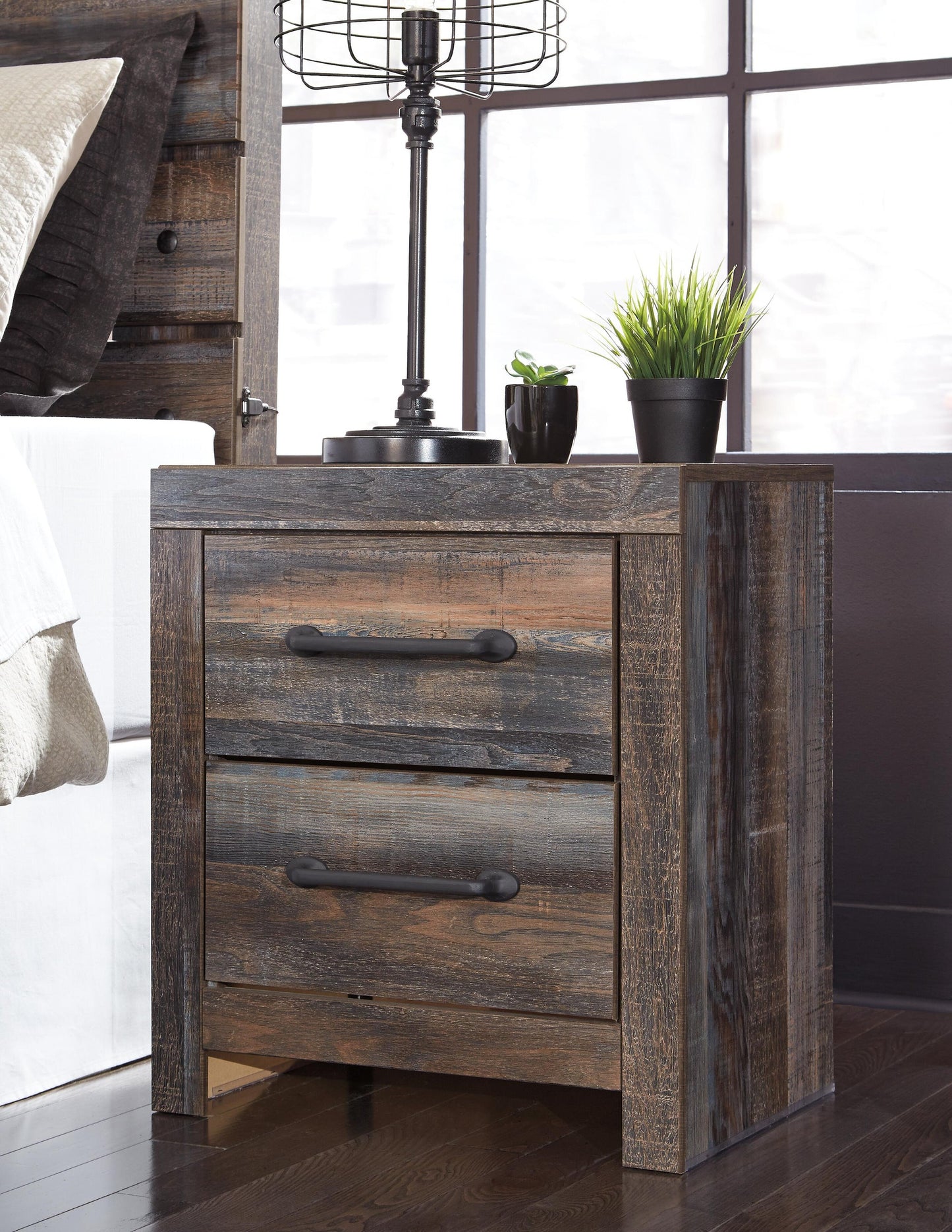 Drystan King/California King Bookcase Headboard, Dresser, Mirror, Chest and Nightstand