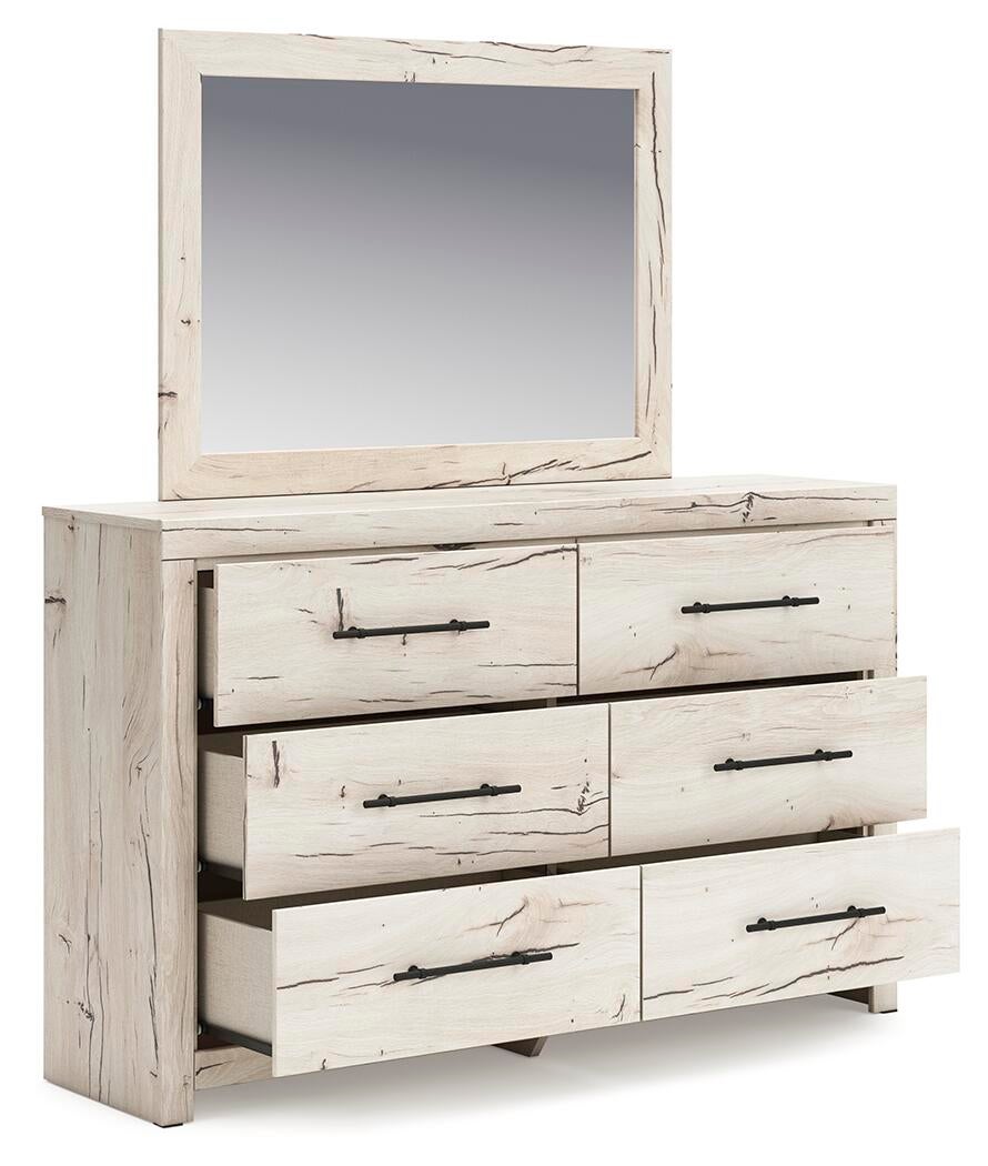 Lawroy Full Panel Storage Bed, Dresser, Mirror and Nightstand