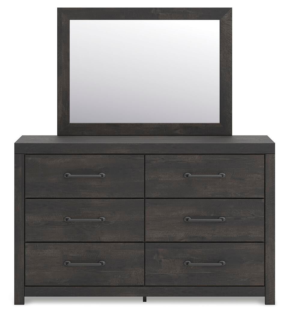 Hollivern Twin Panel Storage Bed, Dresser, Mirror and Nightstand