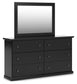 Maribel Twin Panel Bed, Dresser and Mirror