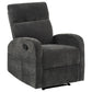 Hamilton Chenille Upholstered Manual Recliner Charcoal Grey