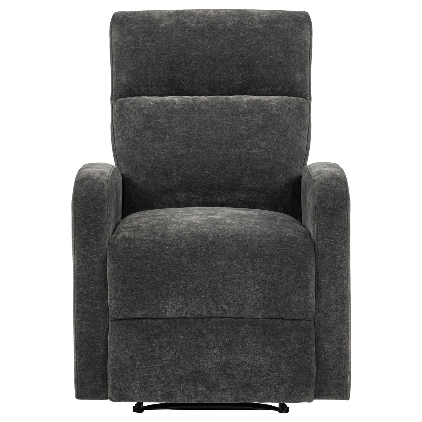 Hamilton Chenille Upholstered Manual Recliner Charcoal Grey
