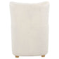 Thornton Faux Fur Upholstered Wingback Lounge Accent Chair Ivory