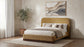 Baldacci Upholstered Queen Platform Bed Curry and Walnut
