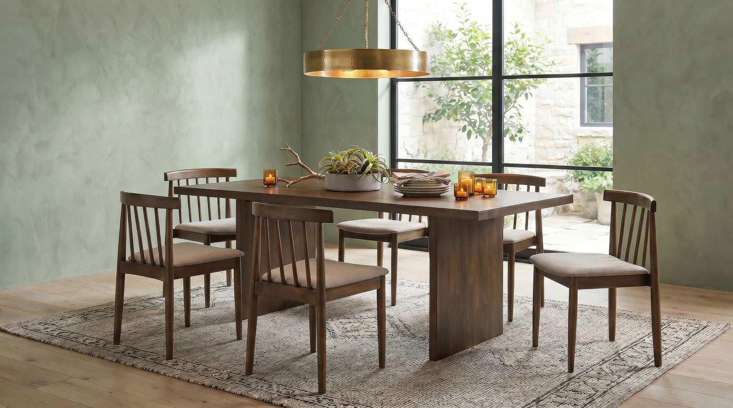 Cullen Dining Side Chair Upholstered Seat Walnut (Set of 2)
