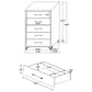 Lucia 3-piece Queen Bedroom Set Beige and White