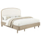 Lucaire California King Upholstered Panel Bed Sandstone