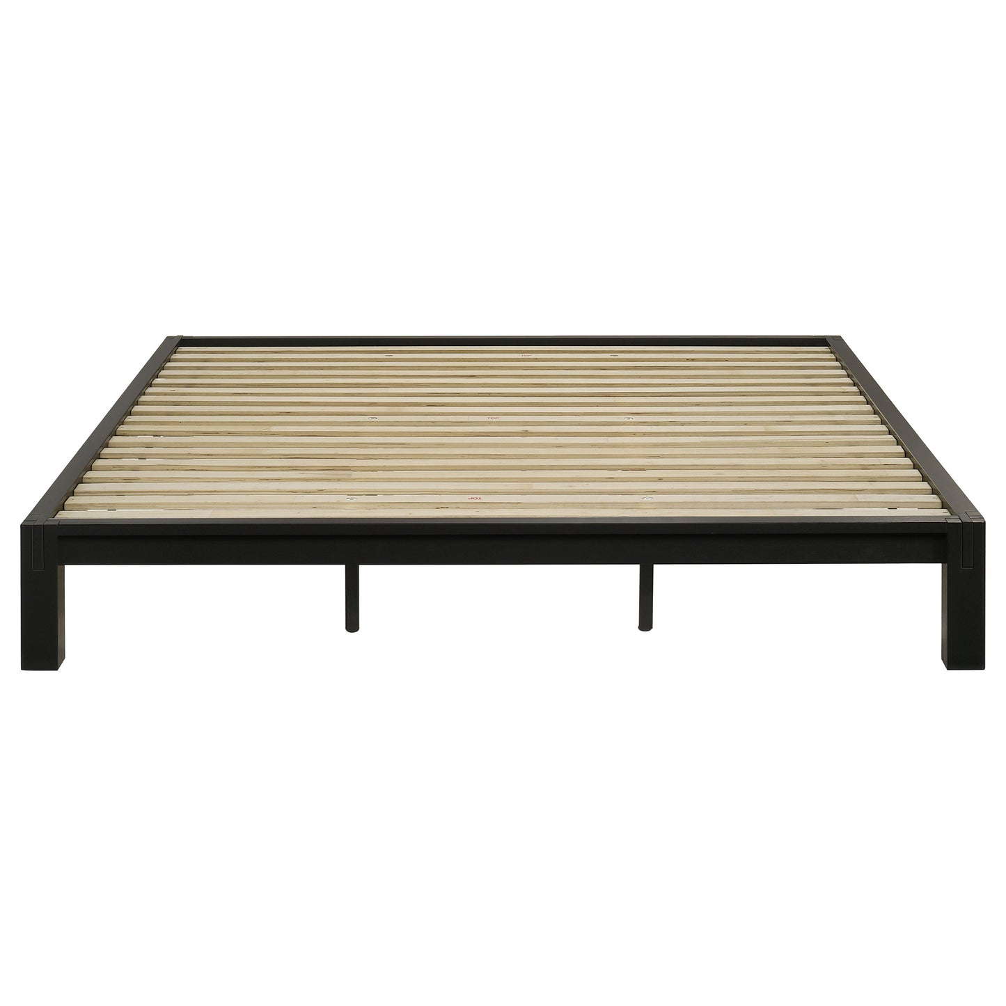 Gislen Eastern King Easy Assembly Wood Platform Bed Black