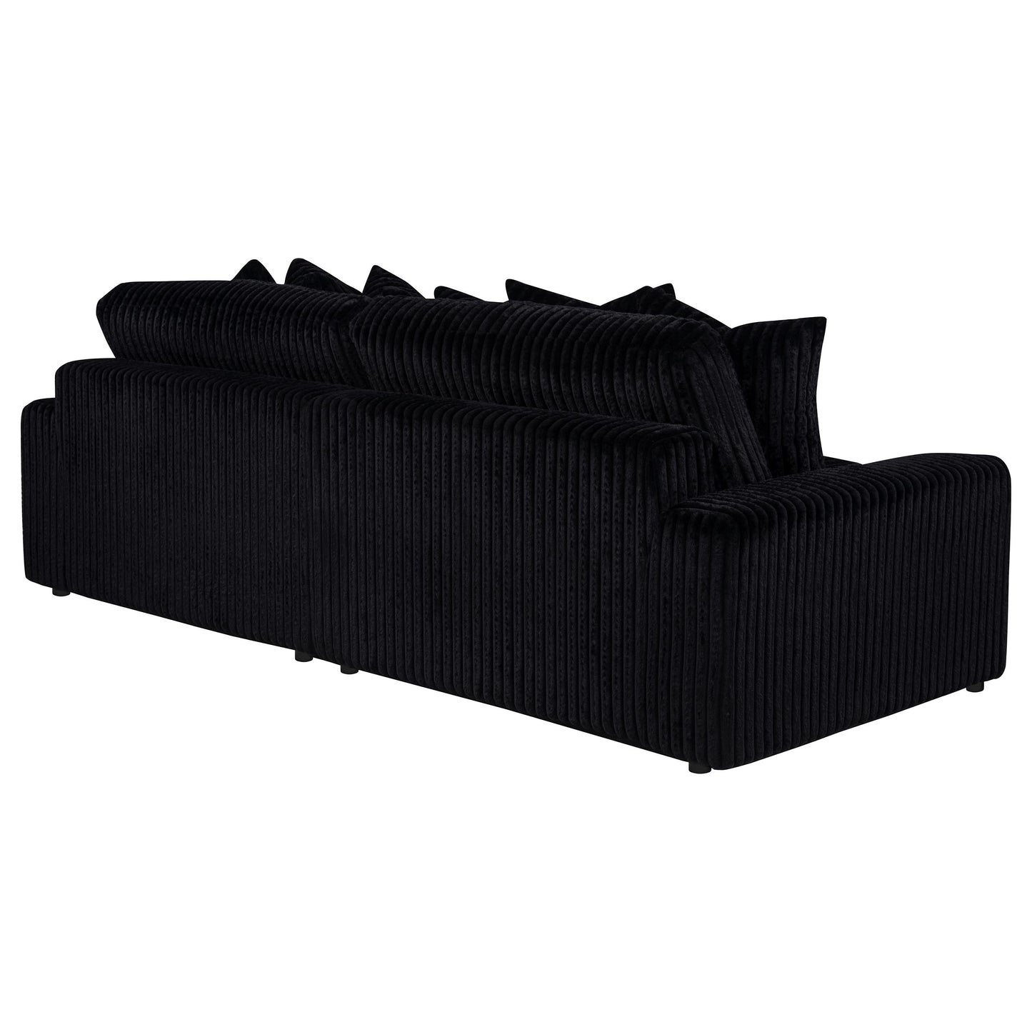 Blaine Upholstered Reversible Chaise Sectional Sofa Black