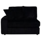 Blaine Upholstered Reversible Chaise Sectional Sofa Black
