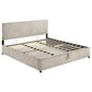 Reeves Upholstered Eastern King Lift-Top Storage Platform Bed Beige